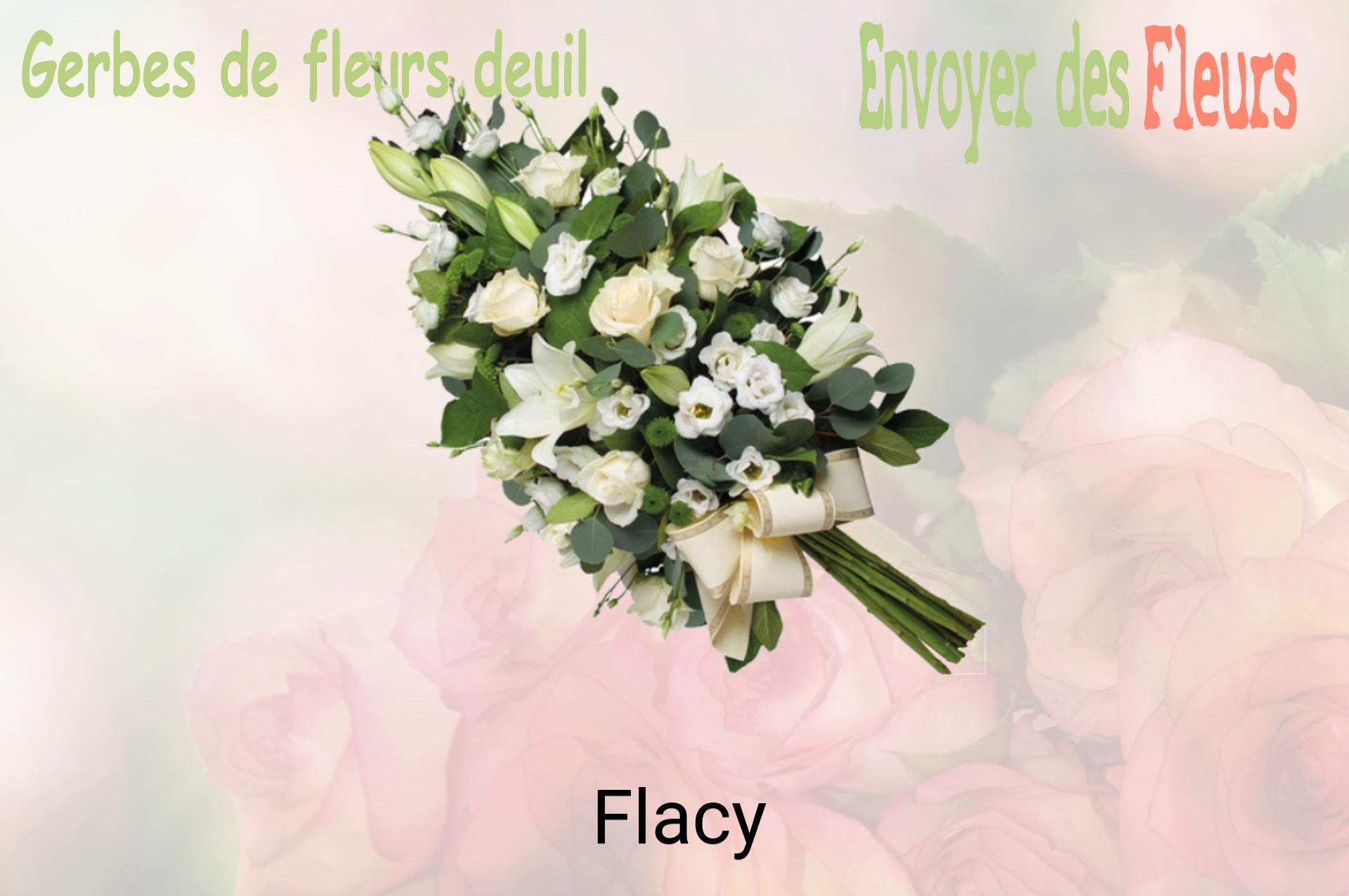 Gerbe de fleurs de deuil livrée à Flacy